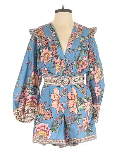 Pre-owned Farm Rio Romper In Blue