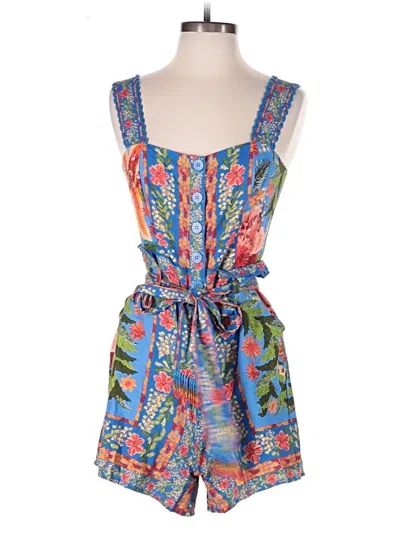 Pre-owned Farm Rio Romper In Blue