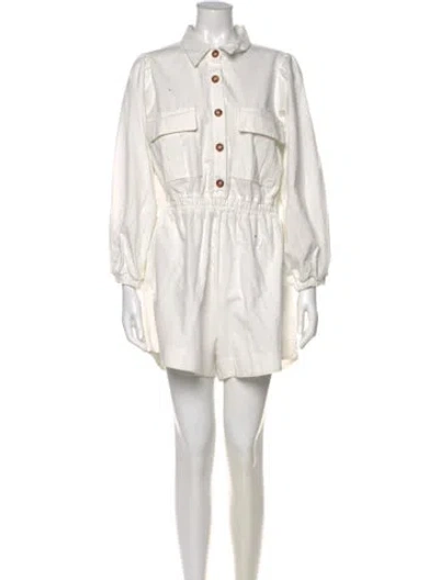 Pre-owned Farm Rio Romper In Neutral