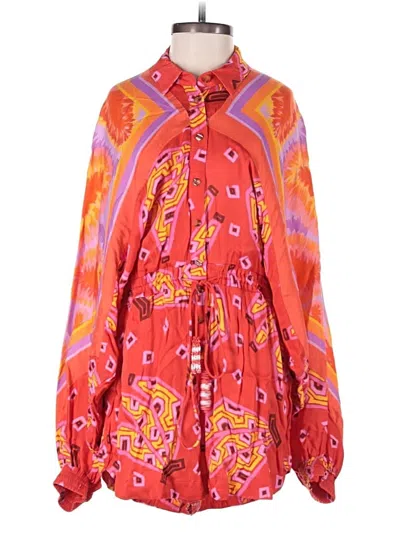 Pre-owned Farm Rio Romper In Orange
