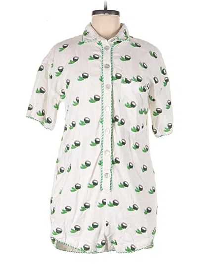 Pre-owned Farm Rio Romper In White