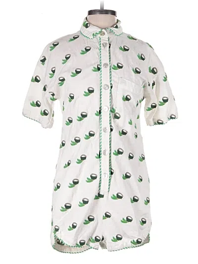 Pre-owned Farm Rio Romper In White