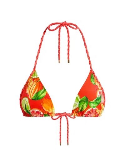 Farm Rio Rope-detail Triangle Bikini Top In Multi