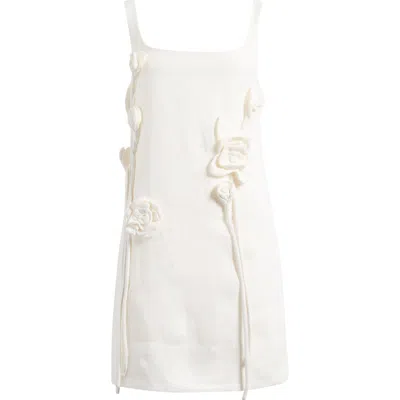 Farm Rio Rose Detail Linen Minidress