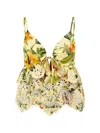 Farm Rio Ruffled Blouse In Multi