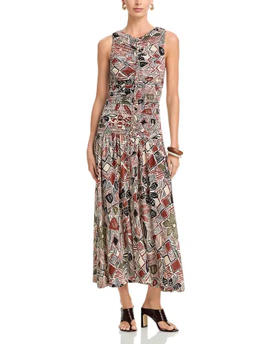 Farm Rio Rustic Flowers Dress In Multi