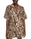 Farm Rio Safari Sand Shirt In Brown