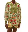 Farm Rio Sand Garden Tapestry Blouse In Multi