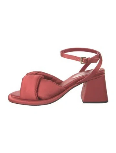 Pre-owned Farm Rio Satin Sandals In Pink