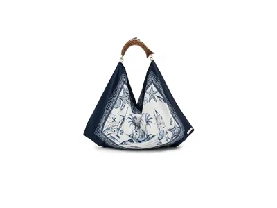 Farm Rio Satin Scarf Bag Medium Handbags Coast Stars Off-white: One Size In Blue