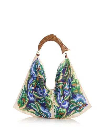 Farm Rio Satin Scarf Mini Shoulder Bag In Blue