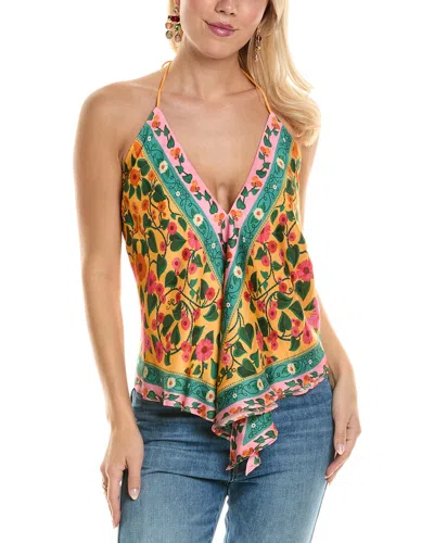 Farm Rio Scarf Blouse In Multi