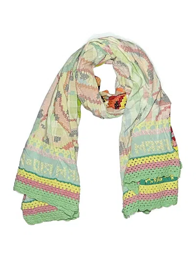 Pre-owned Farm Rio Scarf In Green