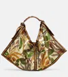 Farm Rio Foliage Sketch Scarf Tote In Multi