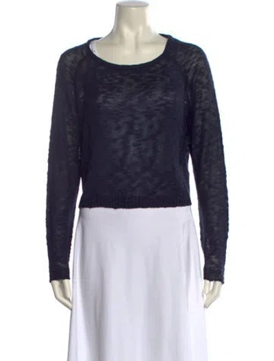 Pre-owned Farm Rio Scoop Neck Sweater In Blue