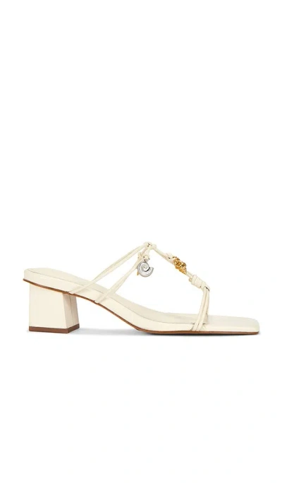 Farm Rio Sea Block Heel Sandal In White