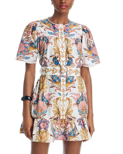 Farm Rio Sea Garden Mini Dress In Multi