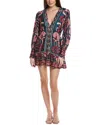 Farm Rio Seasheel Tapestry Mini Dress In Multi