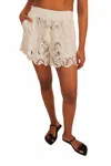 Farm Rio Seashell Eyelet Short In White In White