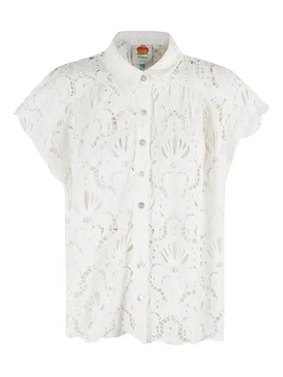 Farm Rio Seashell Shirt In White