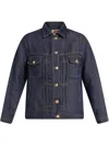 Farm Rio Shine Denim Jacket In Blue