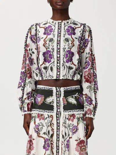 Farm Rio Floral Printed Button-up Shirt For Women In Multi