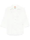 Farm Rio Broderie-anglaise Shirt In White