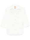 Farm Rio Broderie-anglaise Shirt In White