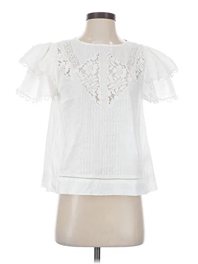 Farm Rio Short Sleeve Blouse In White