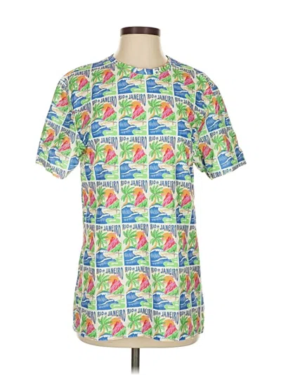 Pre-owned Farm Rio Short Sleeve T-shirt In Green