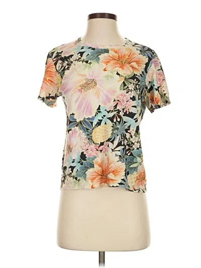 Pre-owned Farm Rio Short Sleeve T-shirt In Tan