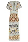 Farm Rio Mixed Snake Garden Maxi Dress In Multi