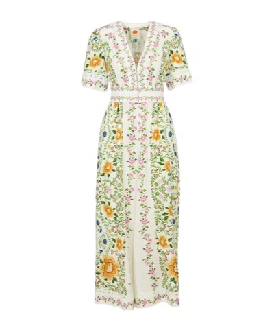 Farm Rio Short-sleeved Jumpsuit In Multi