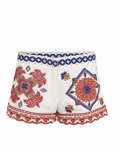 Farm Rio Shorts  "mary's Tiles"