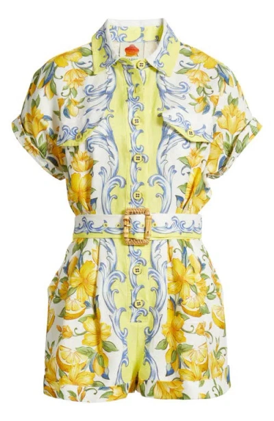 Farm Rio Sicily Linen Romper