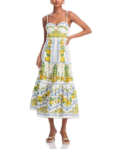 Farm Rio Sicily Midi Dress In Multi