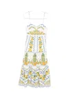 Farm Rio Sicily Midi Dress In White