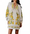 Farm Rio Sicily Mini Dress In Off White In Neutral