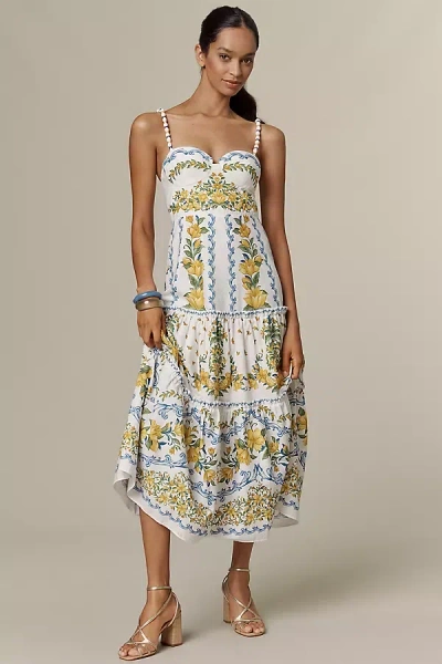 Farm Rio Sicily Printed Midi Dress In Multi