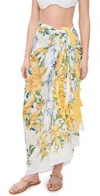 Farm Rio Sicily Sarong Sicily Off-white In Yellow