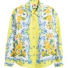 Farm Rio Sicily Scarf Off White Shirt Sicily Scarf Off White In Green