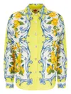 Farm Rio Off-white Sicily Scarf Lenzing Ecovero Euroflax Shirt In Yellow