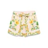 Farm Rio Botanical Beauty Tie Waist Shorts In Multi