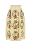 Farm Rio Cream Linen Blend Skirt In Neutral