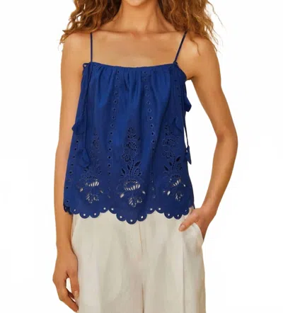 FARM RIO SLEEVELESS BOUSE IN BLUE