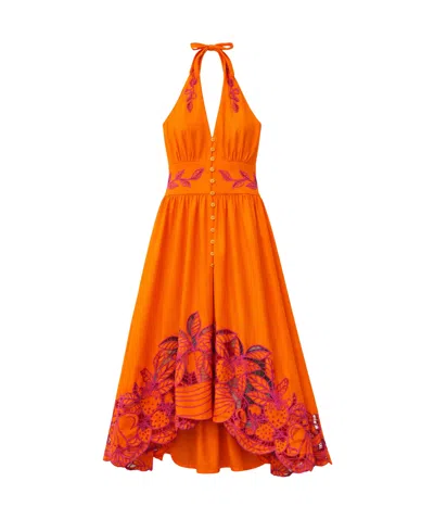 Farm Rio Sleeveless Dress In Gold