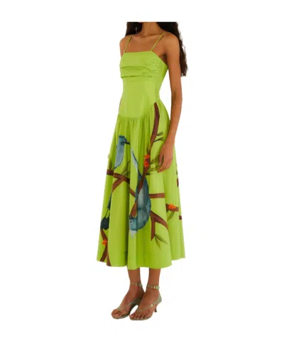 Farm Rio Sleeveless Dress In Green