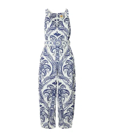 Farm Rio Sleeveless Jumpsuit In Multi