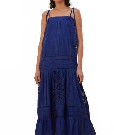 Farm Rio Sleeveless Maxi Dress In Blue