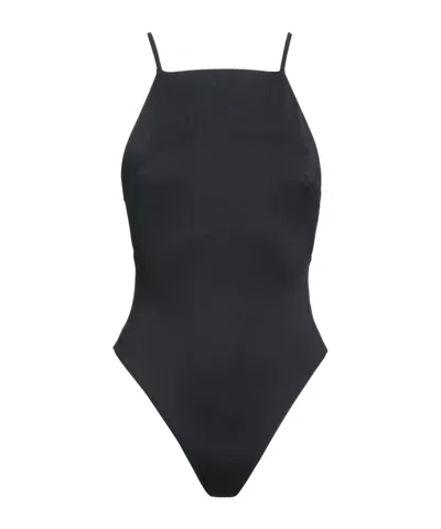 Farm Rio Sleeveless One-piece Swimsuit In Black